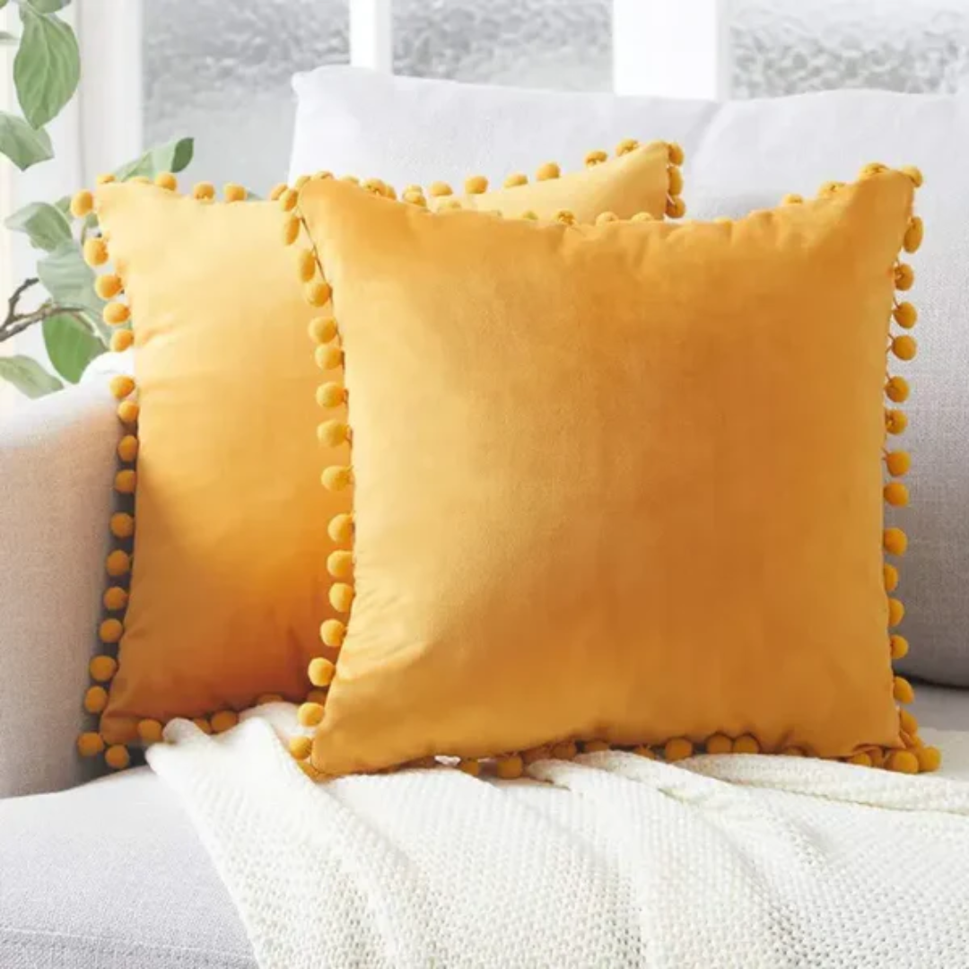 Scandinavian Cushion Cover 45x45 cm for Sofa or Chair - ZolaNord Design – Yellow