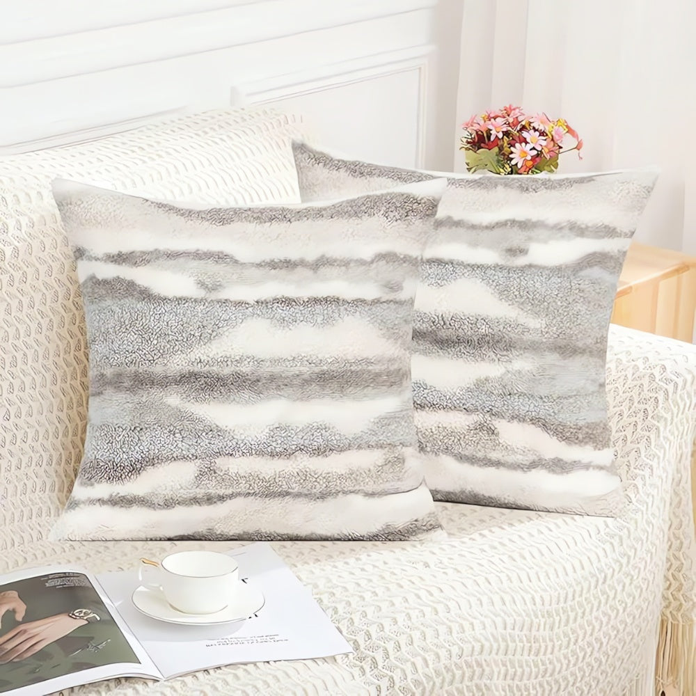 Chic Velvet Touch Decorative Pillow Cover – Grey