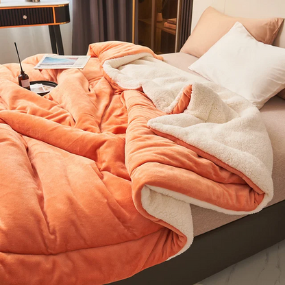 Cozy Luxe Fleece Warm Blankets – Orange