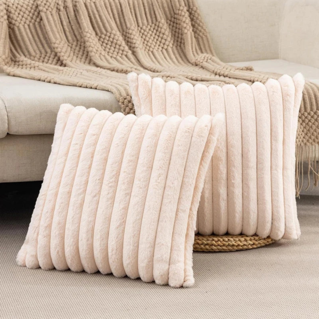 Soft Decorative Pillow in Zlina Style – Apricot