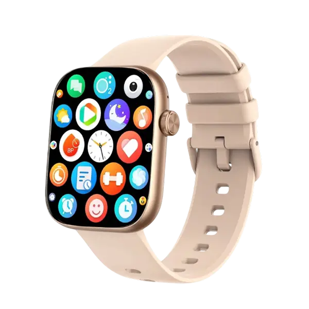 Smartwatch with Heart Rate Monitoring and Bluetooth Calling – UK Model – Rose Gold