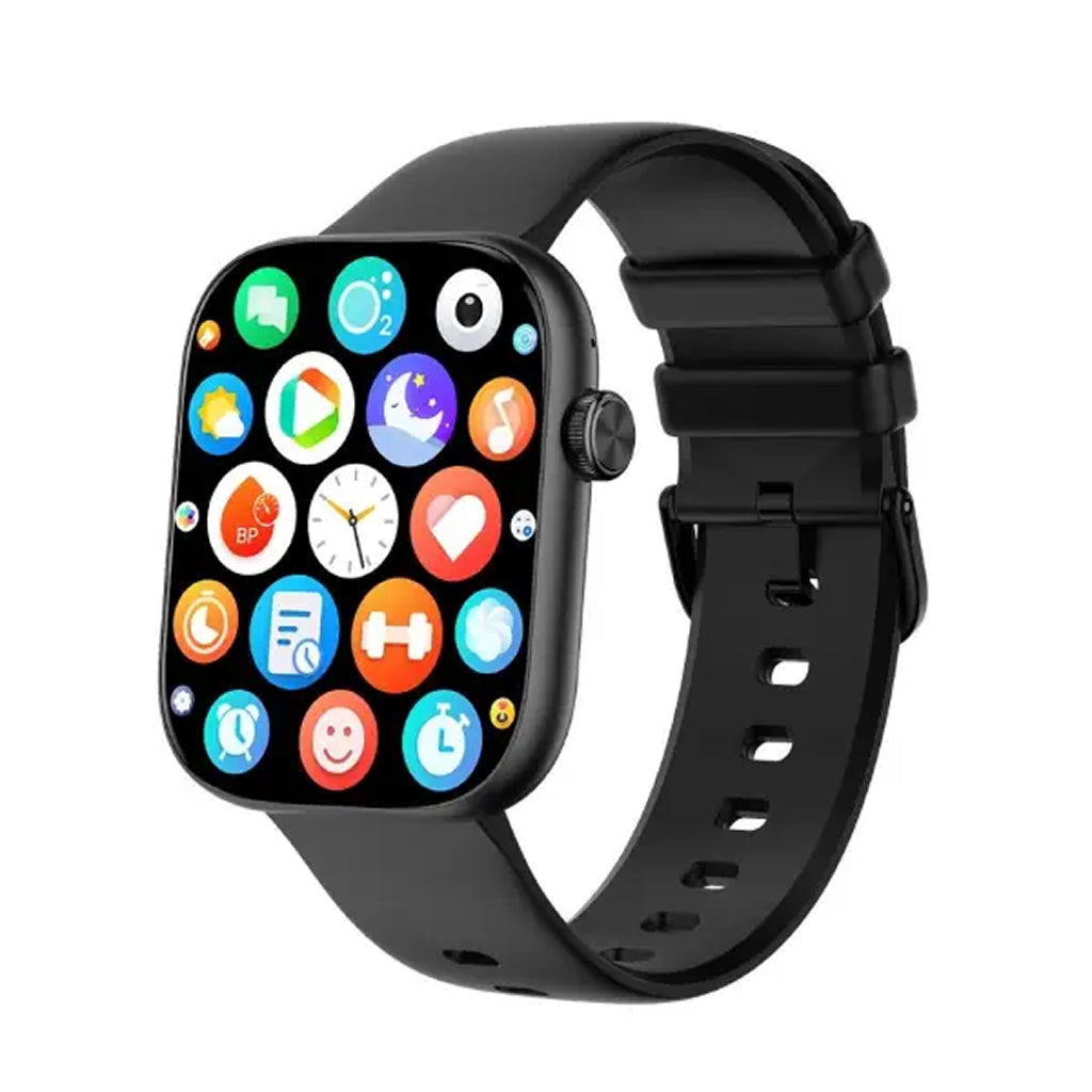 Smartwatch with Heart Rate Monitoring and Bluetooth Calling – UK Model – Black