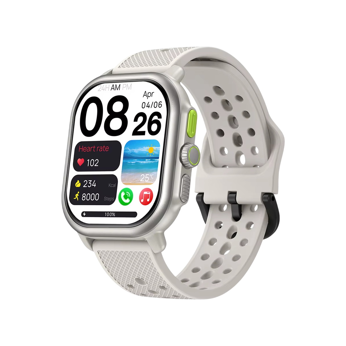 GPS Running Watch with AMOLED Screen by TimyTrack – Champagne