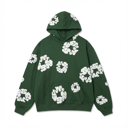 Chic Spring Sweatshirt for Men – Elegant Floral Design and Comfort – Green