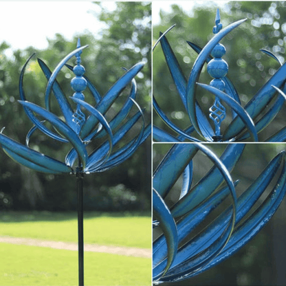 Metal Garden Windmill Decoration – Blue