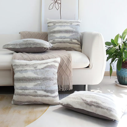 Chic Velvet Touch Decorative Pillow Cover – Grey