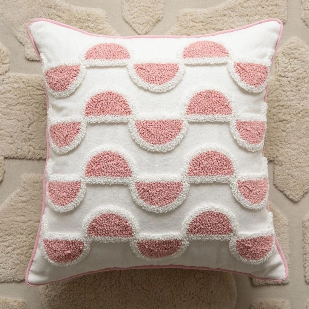 Charming Floral-Patterned Cushions with Tassel Accents – Wave Cotton Candy