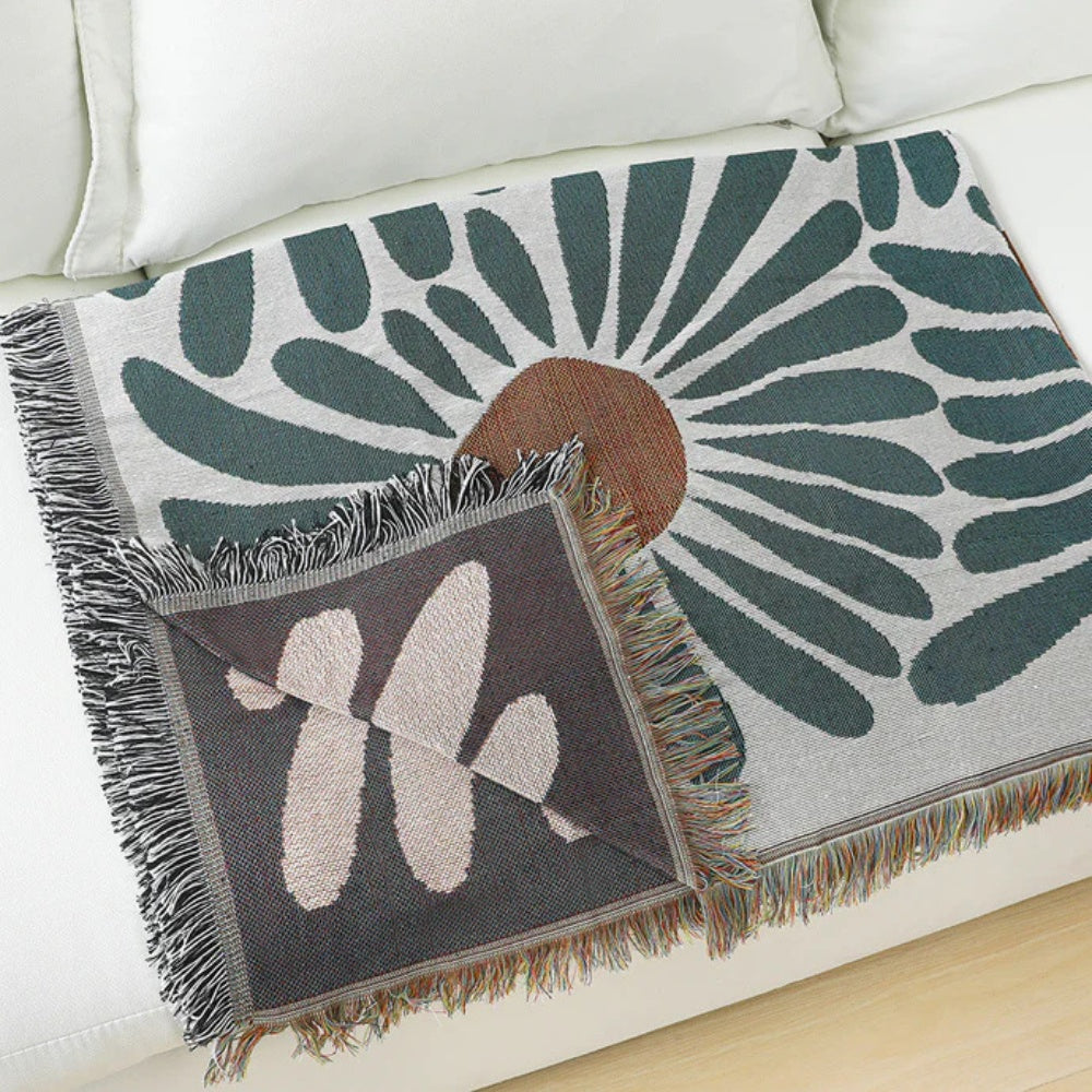 Charming Daisy Pattern Cozy Throw Blanket