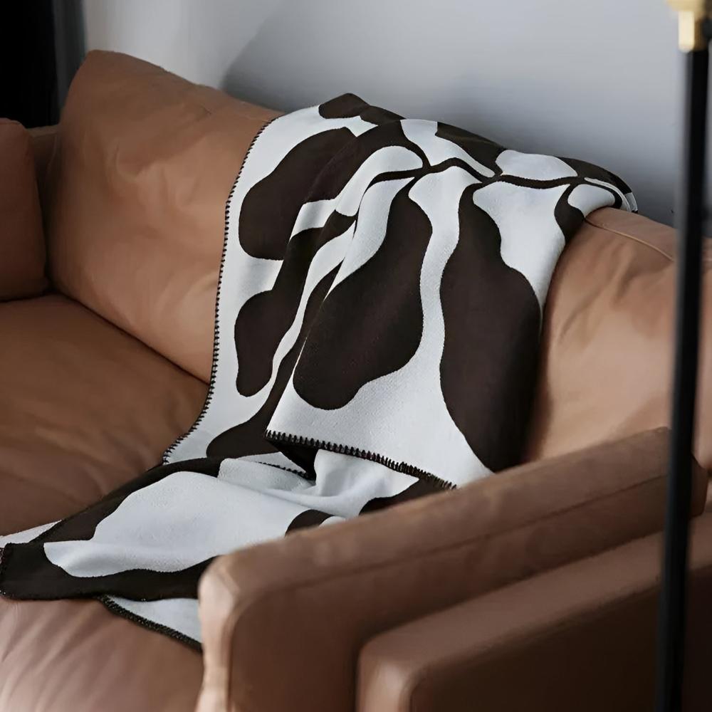 Cozy Home Decor Acrylic Throw Blanket 51x71 with Abstract Design