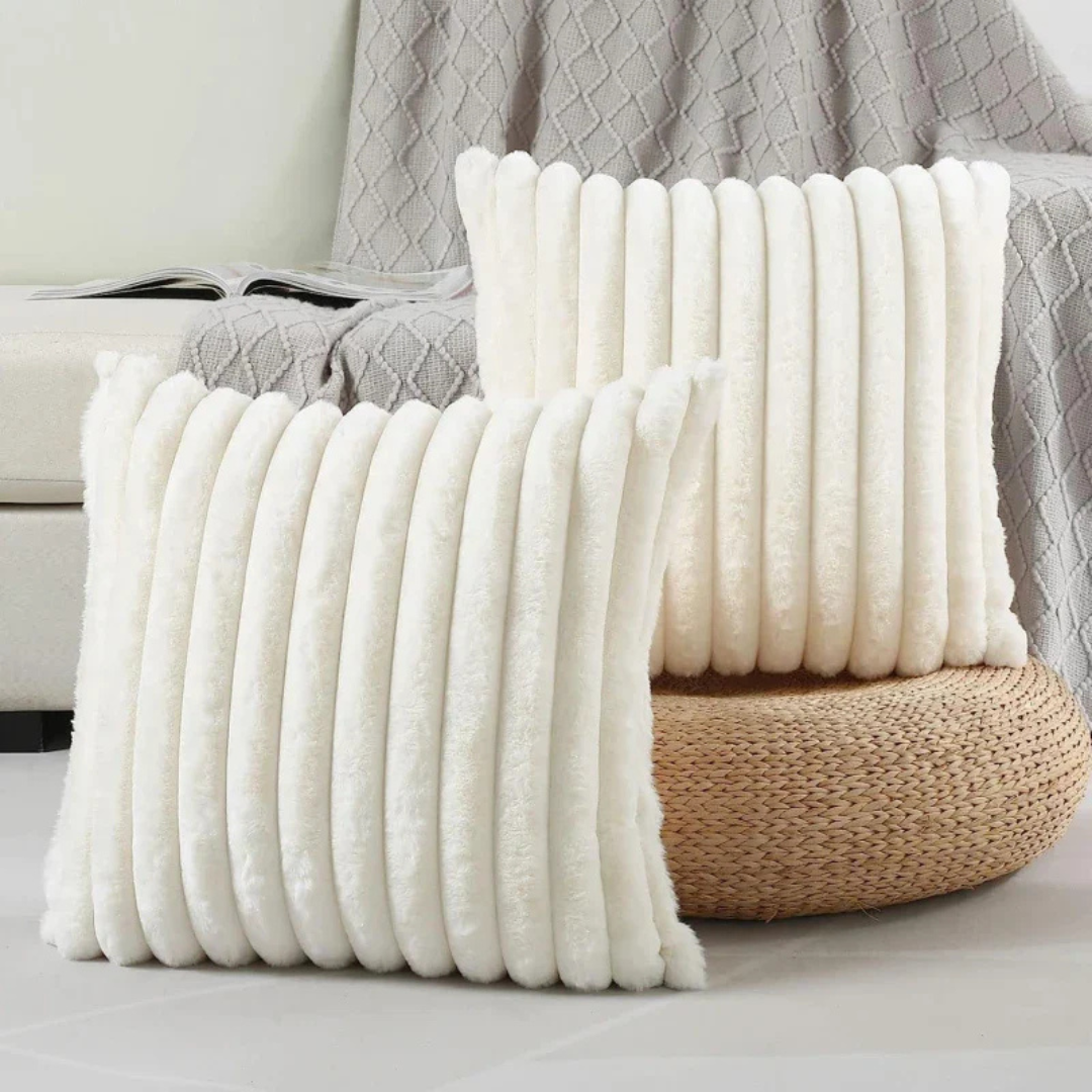 Soft Decorative Pillow in Zlina Style – Milk white