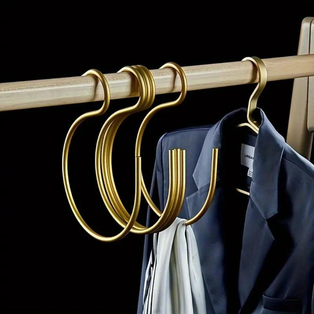 5-Piece Stylish Hook Hanger Set for Home Organization – Gold