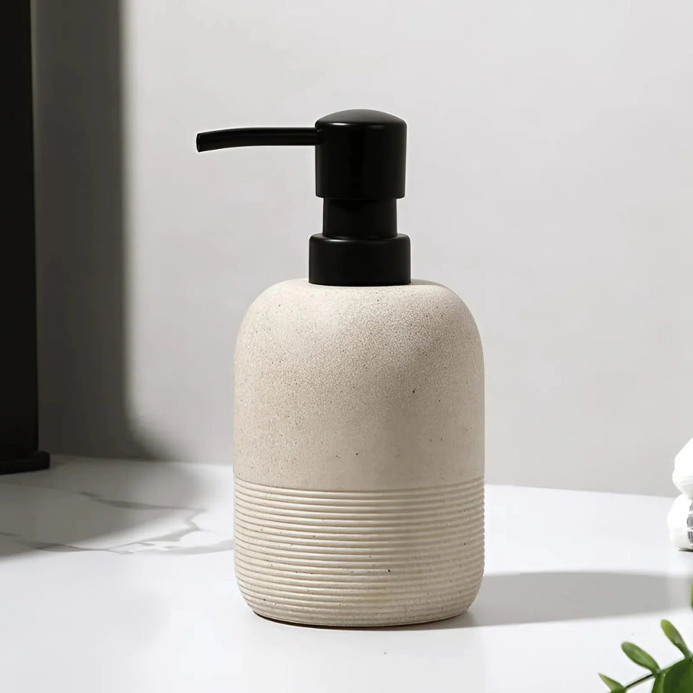 Elegant Stone-Patterned Soap Dispenser