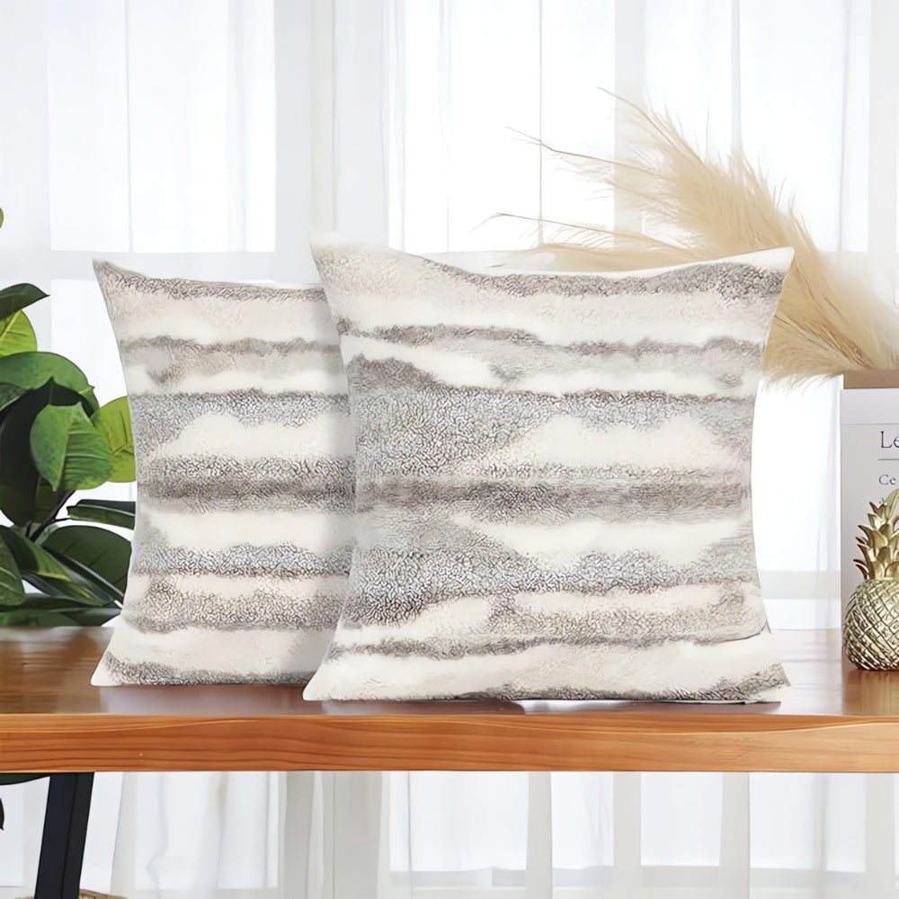 Chic Velvet Touch Decorative Pillow Cover – Grey