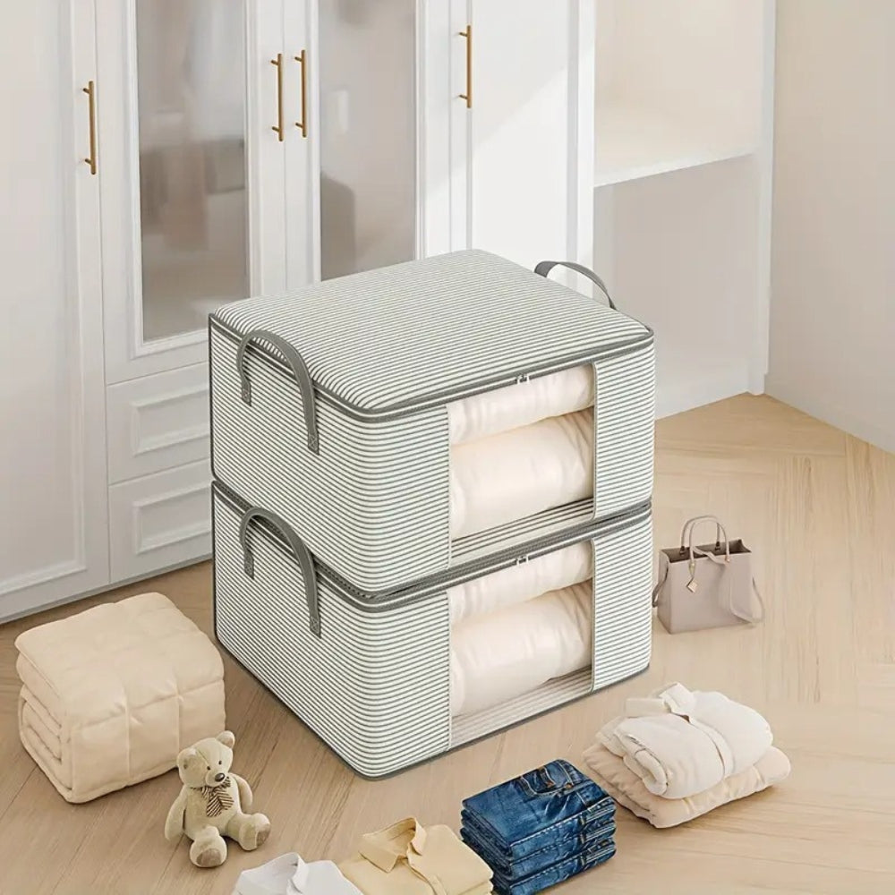 Stylish Striped Collapsible Storage Solution