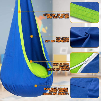 Hanging Chair in Cotton Blend - Comfortable & Versatile for Indoor & Outdoor