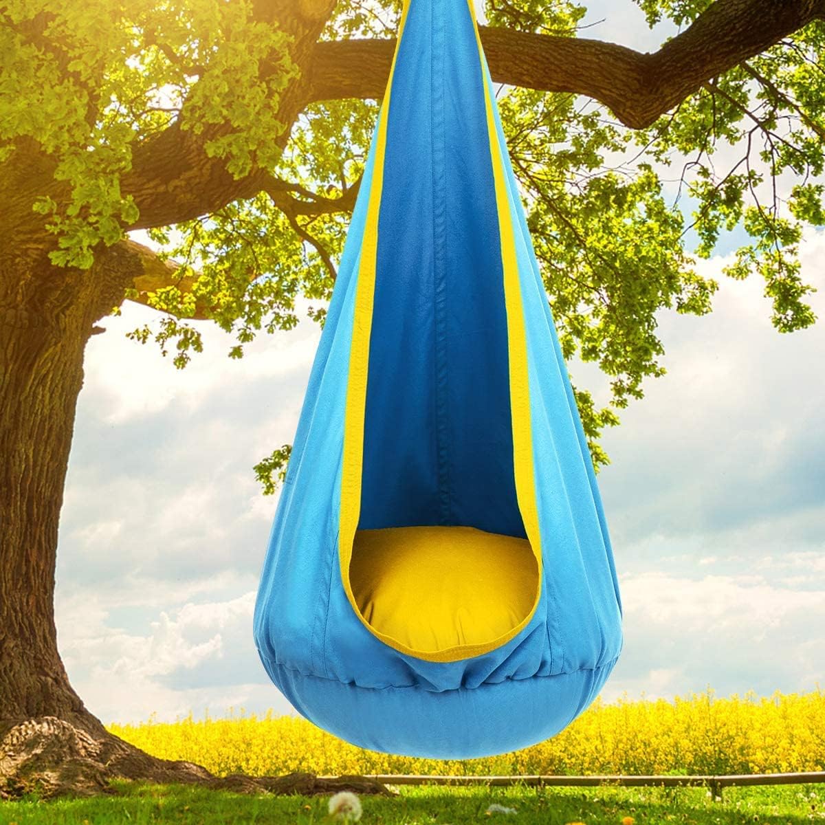 Hanging Chair in Cotton Blend - Comfortable & Versatile for Indoor & Outdoor