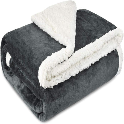 Luxurious Dual-Sided Comfy Throw Blanket – Dark Grey