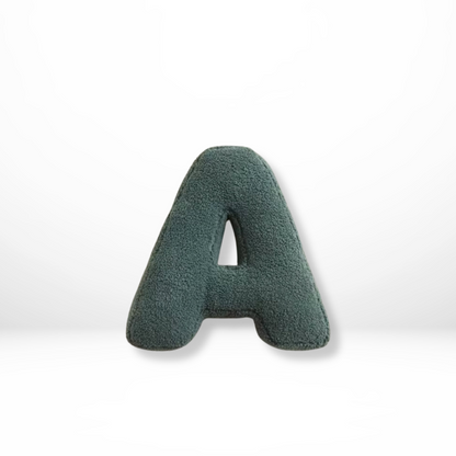 Velvet Decorative Pillow with Alphabet Letters A to Z