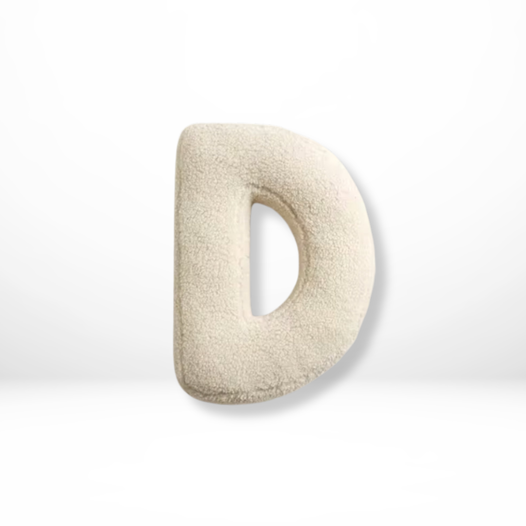 Velvet Decorative Pillow with Alphabet Letters A to Z