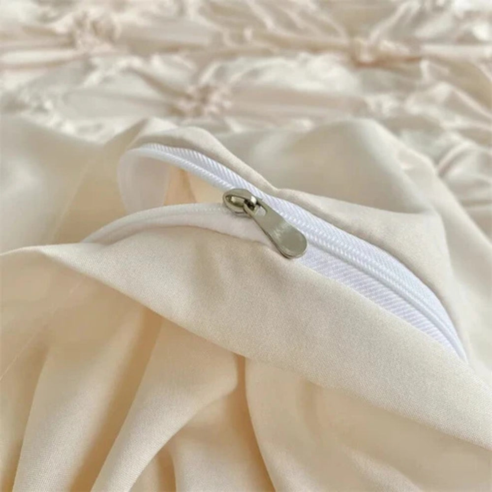 Flower Ruffle Quilt Cover Set