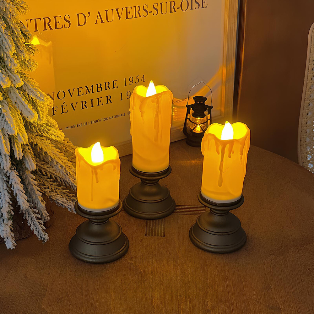 Battery-Operated LED Candles – Realistic Lighting in Various Sizes and Styles