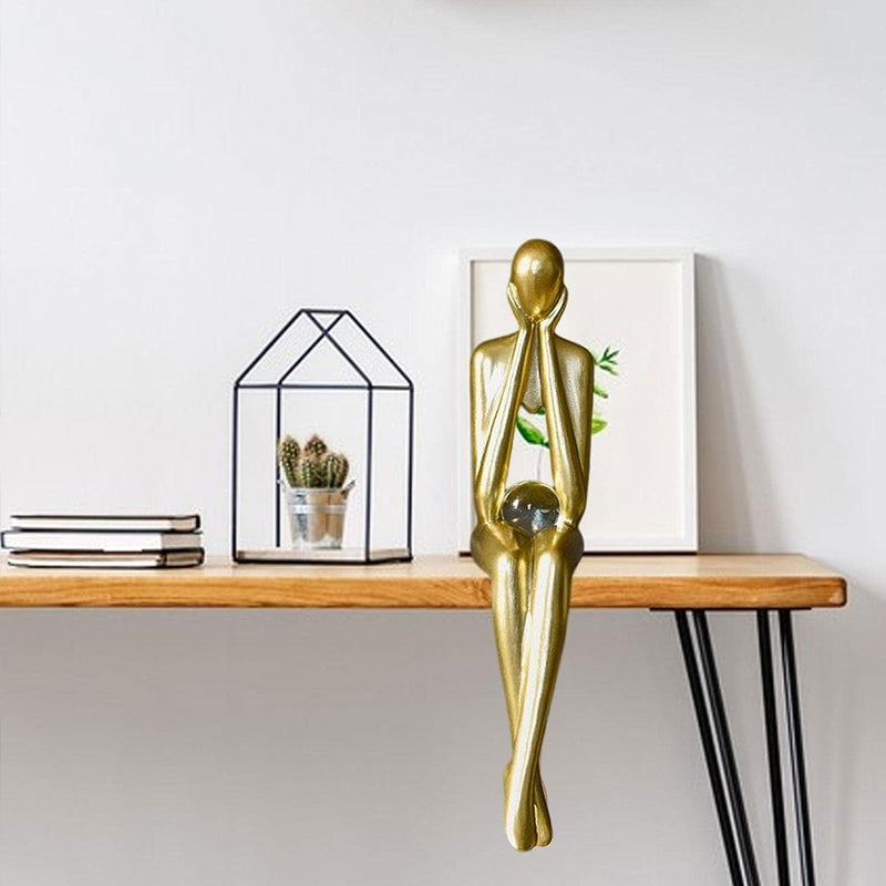 Golden Abstract Sculpture