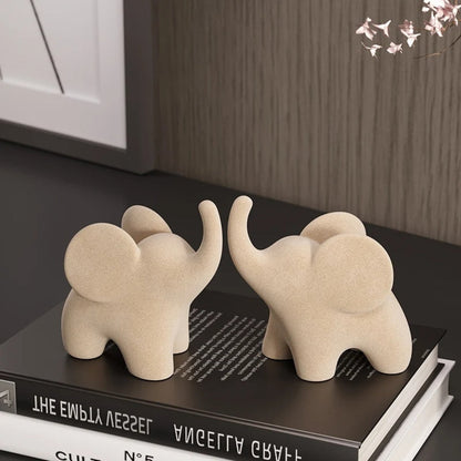 Charming Elephant Resin Statues for Good Fortune – Scarlet Dream