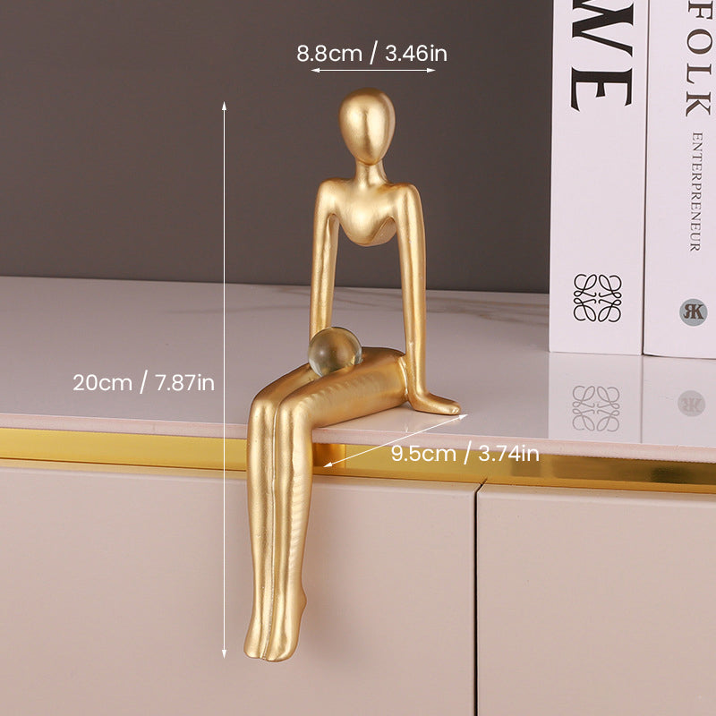Golden Abstract Sculpture