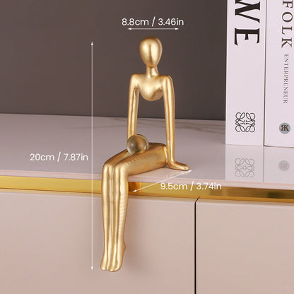 Golden Abstract Sculpture