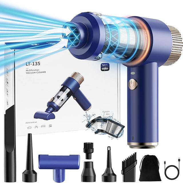 Compact and Quick Auto Vacuum Cleaner – Blue
