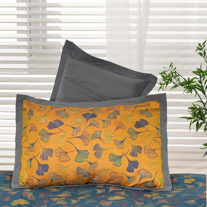 Charming Cotton Pillowcases with Leaf Embroidery