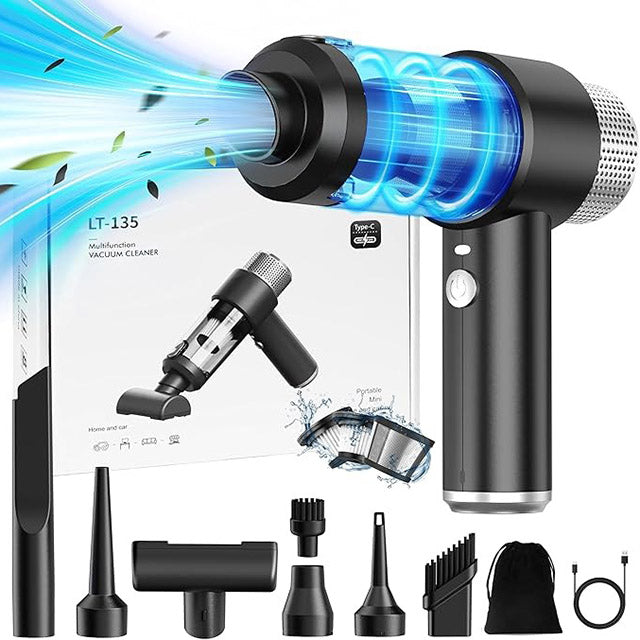 Compact and Quick Auto Vacuum Cleaner – Black
