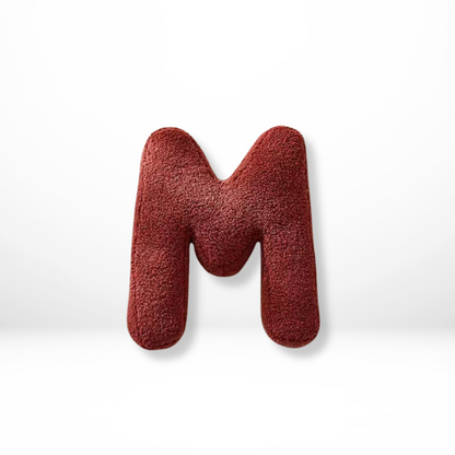 Velvet Decorative Pillow with Alphabet Letters A to Z