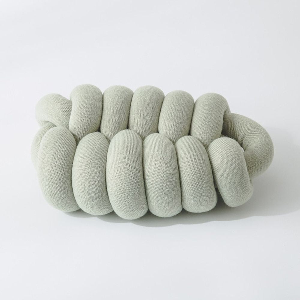 Chic Knot-Designed Plush Pillow for Ultimate Comfort – Jade Green