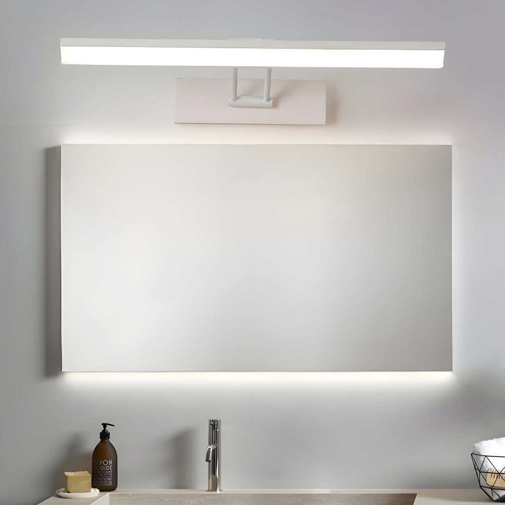 Adjustable 240° Linear LED Bathroom Light - Modern Minimalist Style – White