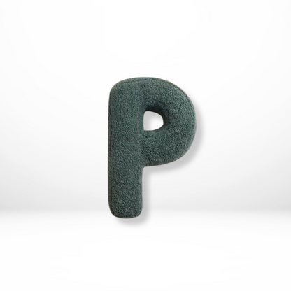 Velvet Decorative Pillow with Alphabet Letters A to Z