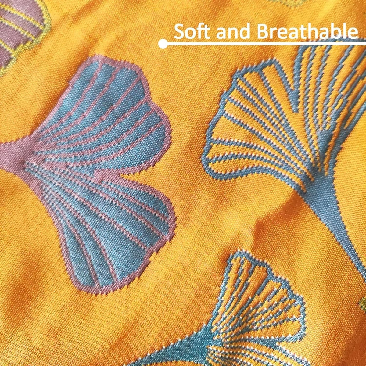 Charming Cotton Pillowcases with Leaf Embroidery