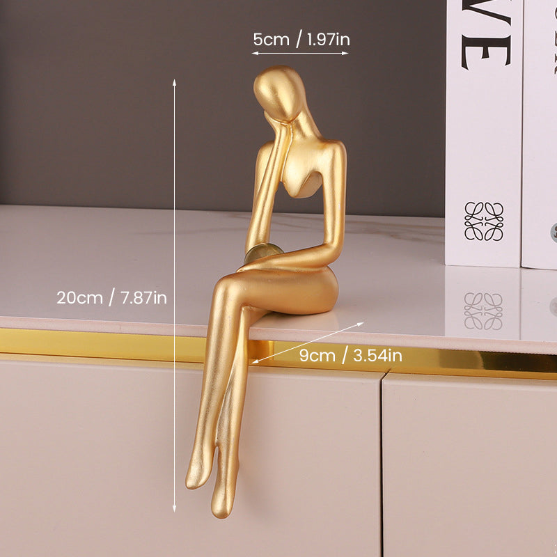 Golden Abstract Sculpture