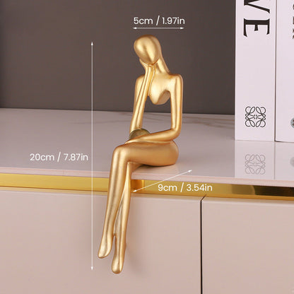 Golden Abstract Sculpture