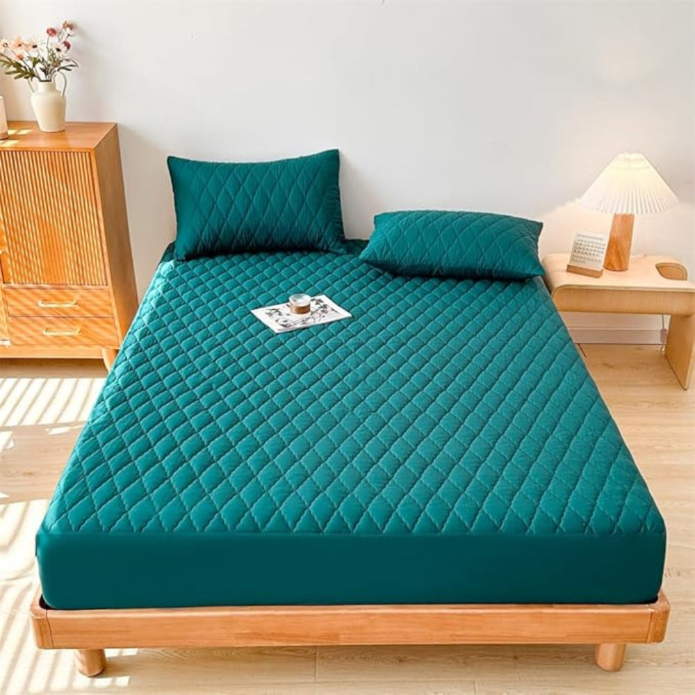 Elegant Waterproof Fitted Sheet Collection for Ultimate Comfort – Blue green