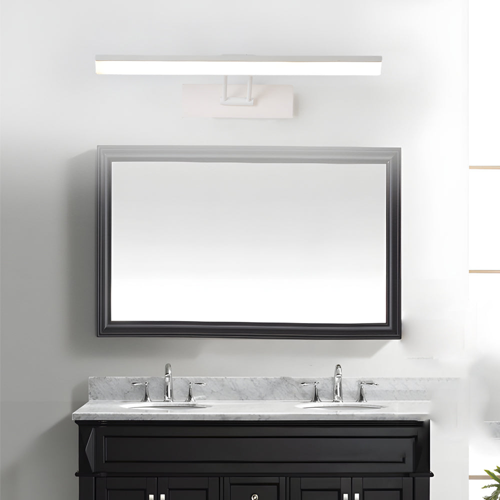 Adjustable 240° Linear LED Bathroom Light - Modern Minimalist Style – White