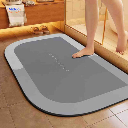 Quick-Drying, Non-Slip and Water-Absorbent Bath Mat – Gray