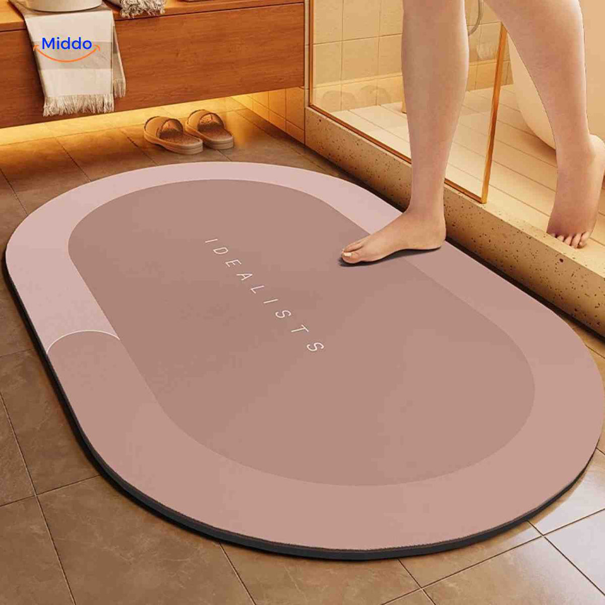 Quick-Drying, Non-Slip and Water-Absorbent Bath Mat – Pink