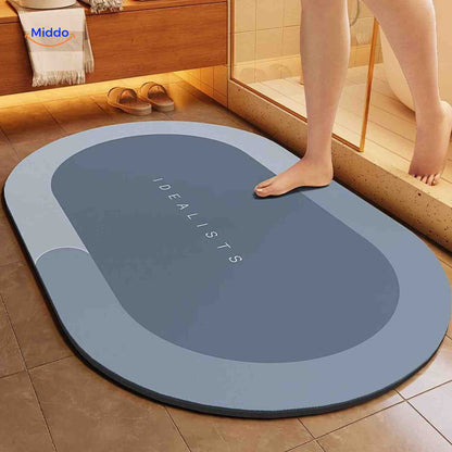 Quick-Drying, Non-Slip and Water-Absorbent Bath Mat – Cyan