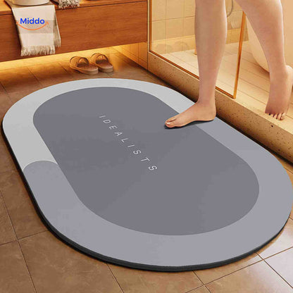 Quick-Drying, Non-Slip and Water-Absorbent Bath Mat – Gray