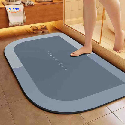 Quick-Drying, Non-Slip and Water-Absorbent Bath Mat – Cyan