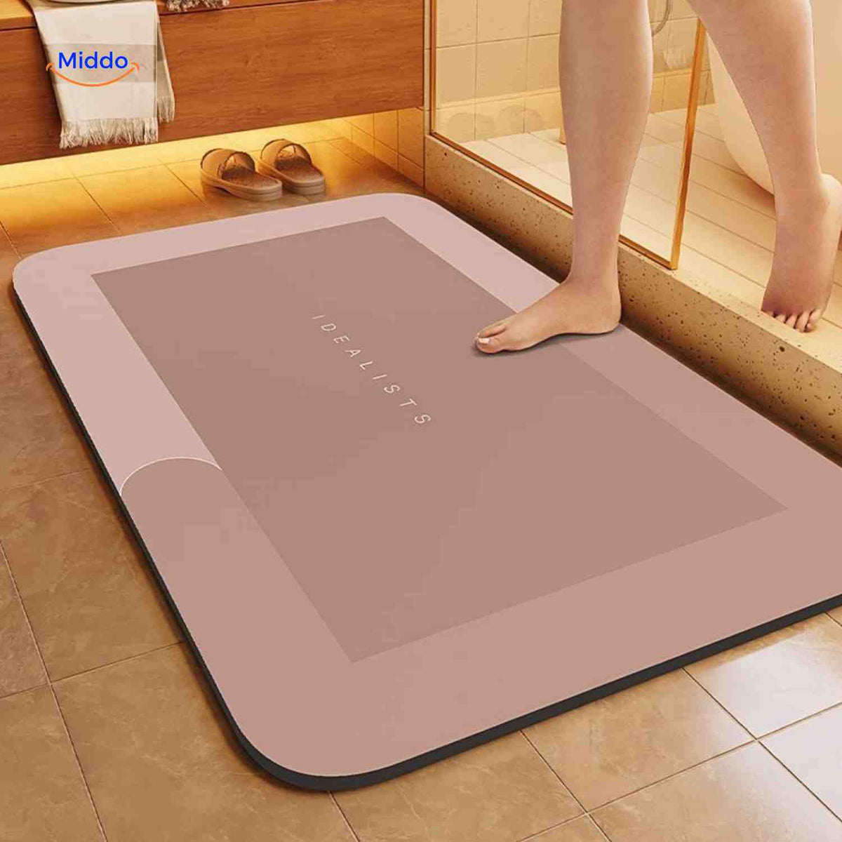 Quick-Drying, Non-Slip and Water-Absorbent Bath Mat – Pink
