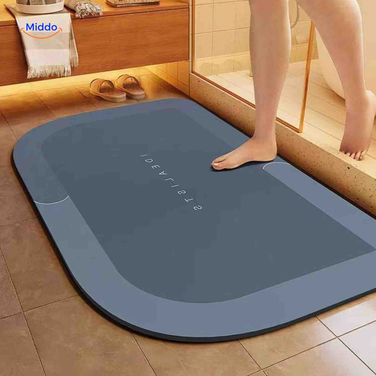 Quick-Drying, Non-Slip and Water-Absorbent Bath Mat – Blue