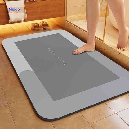 Quick-Drying, Non-Slip and Water-Absorbent Bath Mat – Gray