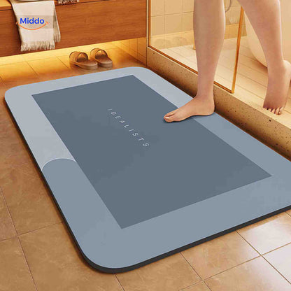 Quick-Drying, Non-Slip and Water-Absorbent Bath Mat – Cyan